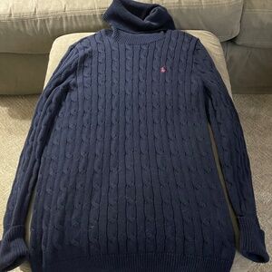 Blue Ralph Lauren Turtleneck Sweater Dress